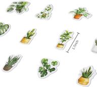 enhance your laptop and planners with edoblue mini size green plants stickers - 45pcs diy decoration for scrapbooks, suitcases, and notebooks! logo