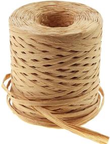 img 4 attached to 🎀 Creatrill Raffia Paper Craft Ribbon Packing Paper Twine - 218 Yards (1/4 Inch, Kraft)