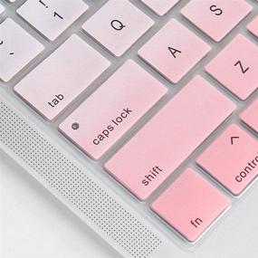 img 2 attached to ProElife Keyboard Cover Skin: Ultra Thin Silicone Protector for 2021/2020 MacBook Air 13 Inch with Touch ID (U.S Layout) - Light Pink Ombre