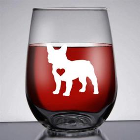 img 4 attached to 🐶 French Bulldog Gifts for Women - Large 15 oz Libbey Stemless Wine Glass for French Bulldog Lovers - Best Frenchie Gifts