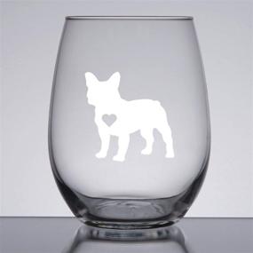 img 2 attached to 🐶 French Bulldog Gifts for Women - Large 15 oz Libbey Stemless Wine Glass for French Bulldog Lovers - Best Frenchie Gifts