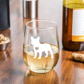 img 3 attached to 🐶 French Bulldog Gifts for Women - Large 15 oz Libbey Stemless Wine Glass for French Bulldog Lovers - Best Frenchie Gifts