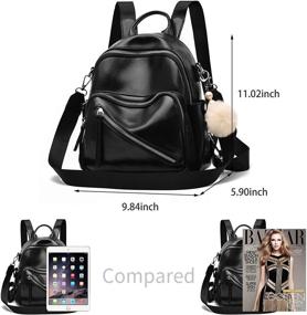 img 1 attached to 👜 Stylish Leather Women's Handbags & Wallets with Multi Pocket Shoulder and Versatile Fashion Backpacks