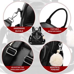 img 2 attached to 👜 Stylish Leather Women's Handbags & Wallets with Multi Pocket Shoulder and Versatile Fashion Backpacks
