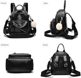 img 3 attached to 👜 Stylish Leather Women's Handbags & Wallets with Multi Pocket Shoulder and Versatile Fashion Backpacks