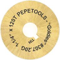 🔪 pepetools jrm2 1.25 inch tin coated 'goldies' blade - premium quality cutting tool for 307.20g materials logo