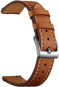 img 1 attached to AISPORTS 18Mm Quick Release Leather Watch Band For Huawei Talkband B5 Women's Watches