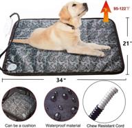 🐶 extra large dog heating pad - indoor/outdoor heated bed for large dogs and cats - waterproof electric heating mat with adjustable warming and chew resistant cord logo