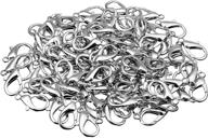 🦞 100-piece silver lobster clasp claw clasp set for jewelry crafting and luggage accessories - 2.3 x 1.3 cm/ 0.91 x 0.47 inch logo