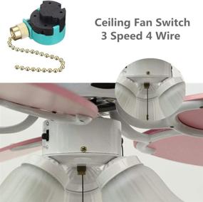 img 3 attached to 🔧 ZE-268S6 Ceiling Fan Switch 4 Wire: Speed Control Replacement for Nickel Fans with ZING EAR Wall Light Rotary Pull Chain Cord Switch