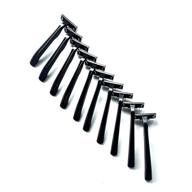 20 pack of bullet blades - black disposable stainless steel razor blades | high-quality twin blade razors for men and women | ideal for hospitality use logo