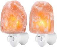 upgraded amir salt lamp (2 pack): natural himalayan crystal salt light with 4 bulbs, mini hand carved night light - ul-certified wall plug for decoration логотип