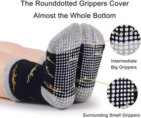 img 3 attached to Premium Evercute Toddler Girls Grip Socks 12 Pack 🧦 - Boys Non Slip Socks for Kids with Anti Skid Technology
