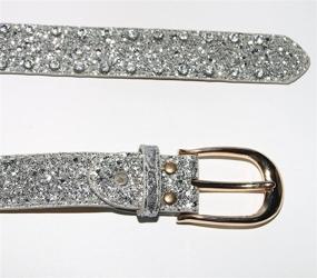 img 1 attached to 💎 Women's Silver Rhinestone Jeweled Sequin Spatart Belts for Stunning Accessories