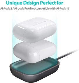 img 2 attached to 🔌 Черный беспроводной зарядный устройство для AirPods/AirPods Pro, Зарядная станция/подставка для беспроводной зарядки AirPods Pro (без AirPods в комплекте)