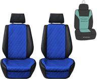 🚗 fh group neosupreme luxury front seat protectors (blue) - universal fit for cars, trucks, & suvs + bonus gift set logo