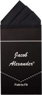 👔 stylish jacob alexander pre folded triangles handkerchief for men: elegant men's accessory logo