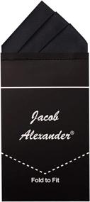 img 1 attached to 👔 Stylish Jacob Alexander Pre Folded Triangles Handkerchief for Men: Elegant Men's Accessory