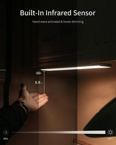 img 2 attached to Convenient Hand Wave Activation: 24 Inch LED Closet Light with USB Power, Dimmable Night Light for Closet, Cabinet, Kitchen & More!