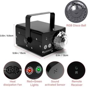 img 3 attached to 🎉 HOLDLAMP Party Lights Disco Ball Light: RGB LED Magical Stage Effect Lighting with Remote Control and Sound Control for DJ Show Concert Party Christmas Halloween Decorations