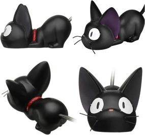 img 1 attached to 🐱 Resin Cat Design Lamp: A Creative Night Light for Children's Bedrooms - Black Cats Toys Lamp with Mesh Lampshade - Perfect Birthday Gift and Bedroom Decoration