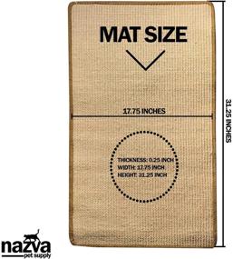 img 3 attached to 🐾 High-Quality Cat Scratcher Mat Sisal Large Scratching Rug - 32” x 17” - Enhance Natural Claw Grinding, Comfortable Sleeping Floor Mat - No Velcro