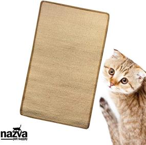 img 1 attached to 🐾 High-Quality Cat Scratcher Mat Sisal Large Scratching Rug - 32” x 17” - Enhance Natural Claw Grinding, Comfortable Sleeping Floor Mat - No Velcro