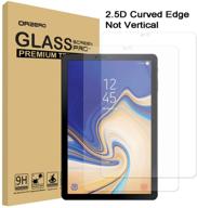 📱 orzero (2 pack) tempered glass screen protector for samsung galaxy tab s4 2018 t835, t830 - full-coverage, hd anti-scratch, 9h hardness logo