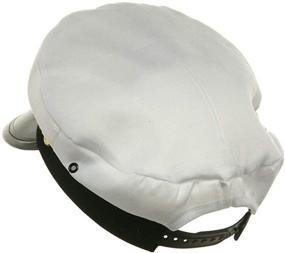 img 2 attached to 🎩 Adult Navy Officer Ship Captain Hat Costume Accessory by Jacobson Hat Company - White, One Size