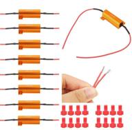 🔧 enhanced led load resistors (8pcs) 50w 6ohm for turn signal, license plate & drl lights – fix hyper flash, warning cancellor logo