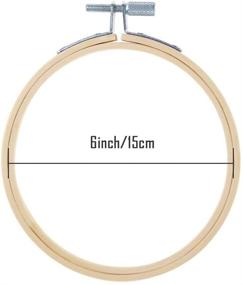 img 2 attached to 🎨 6 Pack 6 inch/ 15cm Round Bamboo Embroidery Hoops - Perfect for Craft Sewing and Cross Stitch Projects