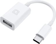 💻 nonda usb c к адаптеру usb, usb-c к адаптеру usb 3.0, usb type-c к usb, thunderbolt 3 к адаптеру usb female otg для macbook pro 2019, macbook air 2020, ipad pro 2020 и других устройств с разъемом type-c (белый), 1 штука логотип