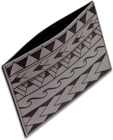 img 2 attached to Polynesian Tattoo Leather Credit Holder Men's Accessories in Wallets, Card Cases & Money Organizers