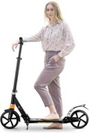 caroma scooter: folding kick scooter for adults and kids - adjustable handlebar, dual suspension, kickstand - 220lbs support, commuter scooters for teens 12 years and up логотип