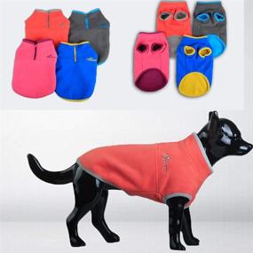 img 3 attached to 🐶 ACKERPET Dog Fleece Vest: Half-Zip Small Dog Sweater for Winter Cold Weather - Orange, Size L