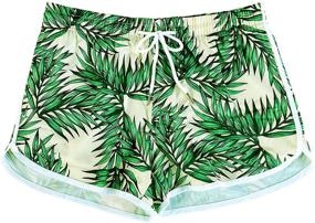 img 4 attached to Boardshorts Hawaiian Casual Summer Tropical Women's Clothing