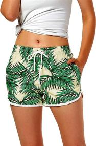 img 1 attached to Boardshorts Hawaiian Casual Summer Tropical Women's Clothing