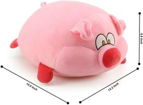img 2 attached to 🐷 Super Soft and Comfortable Pink Pig Plush Pillow - Round Plush Toy, Durable Stuffed Pig Pillow Toy for Kids - 15.6-Inch Children's Plush Animal Pillow