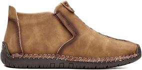 img 1 attached to Lightweight Genuine Leather Walking Cowhide Men's Shoes and Loafers & Slip-Ons