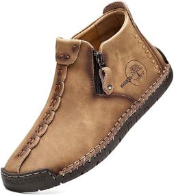 img 4 attached to Lightweight Genuine Leather Walking Cowhide Men's Shoes and Loafers & Slip-Ons