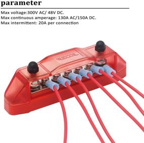 img 1 attached to Разъемная шина Recoil BBS25P: блок распределения питания высокого качества с кольцевыми терминалами - красная и черная пара терминалов