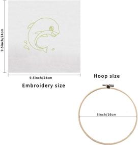 img 2 attached to 🧵 WODISON Easy Embroidery Kit: Inspire Creativity with Animal Patterns for Beginner Kids & Adults – Includes Craft Embroidery Hoops, Floss Thread, and Needles (3PCS)