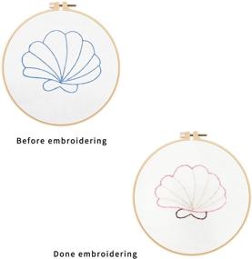 img 1 attached to 🧵 WODISON Easy Embroidery Kit: Inspire Creativity with Animal Patterns for Beginner Kids & Adults – Includes Craft Embroidery Hoops, Floss Thread, and Needles (3PCS)