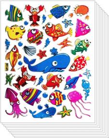 img 3 attached to Scrapbook Stickers - Fish Whale Shape (10 Sheets)