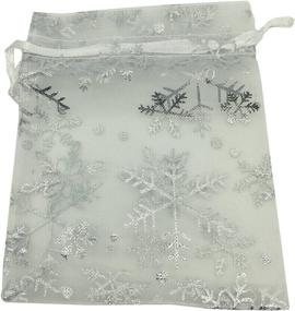 img 2 attached to ❄️ Charming MELUOGE Organza Drawstring Jewelry Snowflake: Elegant and Versatile