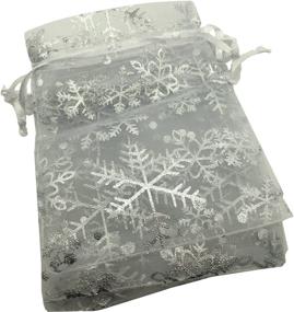 img 1 attached to ❄️ Charming MELUOGE Organza Drawstring Jewelry Snowflake: Elegant and Versatile