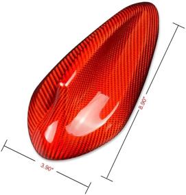 img 3 attached to 🔴 AIRSPEED Carbon Fiber Interior Shark Fin Antenna Cover for BMW F22 F87 M2 F30 F35 F80 M3 G20 F32 F36 F82 M4 G30 G38 F90 M5 G11 G12 - Red