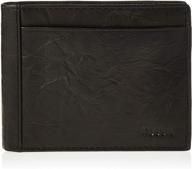 fossil men's sliding wallet in black - men's accessories for wallets, card cases & money organizers logo