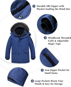 img 1 attached to ZSHOW Hooded Winter Quilted Windproof Boys' Clothing ~ Jackets & Coats