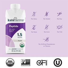 img 2 attached to 🌱 Kate Farms Adult Peptide 1.5 Sole-Source Nutrition Formula - Plant-Based Protein Drink, Gluten-Free & Dairy-Free, Case of 12